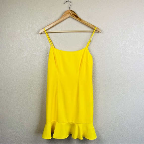 Lovers & Lemons Teddy Mini dress in Lemon Yellow Size Small - Picture 3 of 9